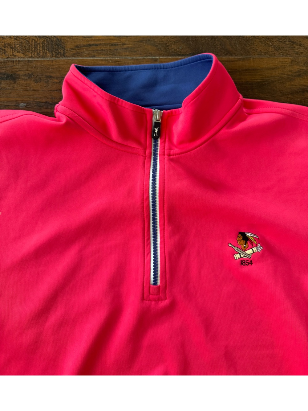 F&G Tech Mens pink 1/4 Zip Golf Philadelphia Cricket Club Sweatshirt XL